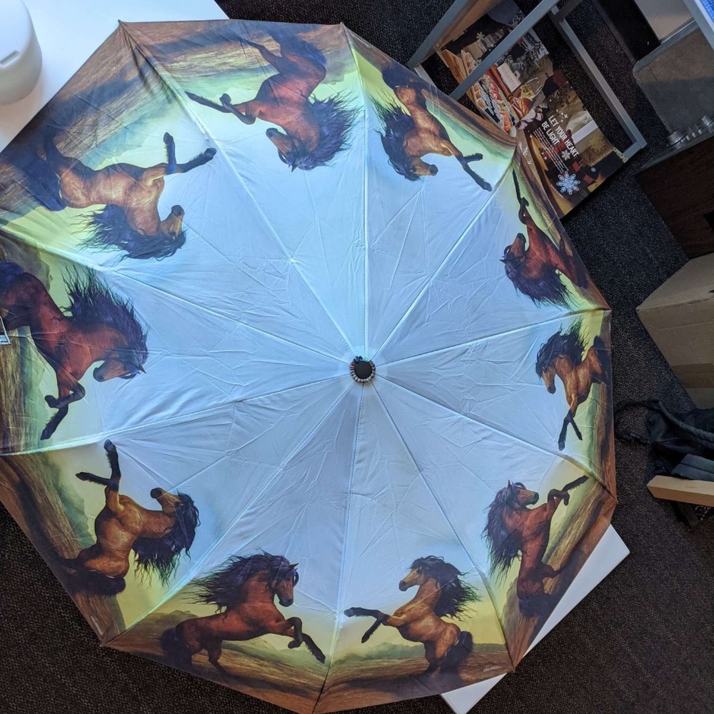 Umbrella for horse lovers